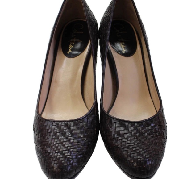 Cole Haan black woven heels - Picture 3 of 15